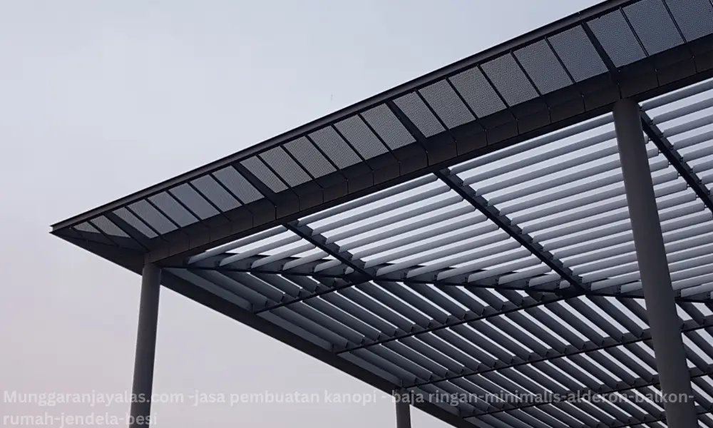 Jasa pembuatan kanopi baja ringan|Harga kanopi minimalis|Model kanopi alderon terbaru|Kanopi balkon untuk apartemen|Kanopi kaca tempered yang aman|Pembuat kanopi membran di Jakarta|Kanopi rumah dengan desain modern|Kanopi solarflat untuk carport|Kanopi rumah minimalis type 36|Kanopi jendela untuk rumah minimalis